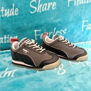 Puma Black and Gray Retro Sneakers